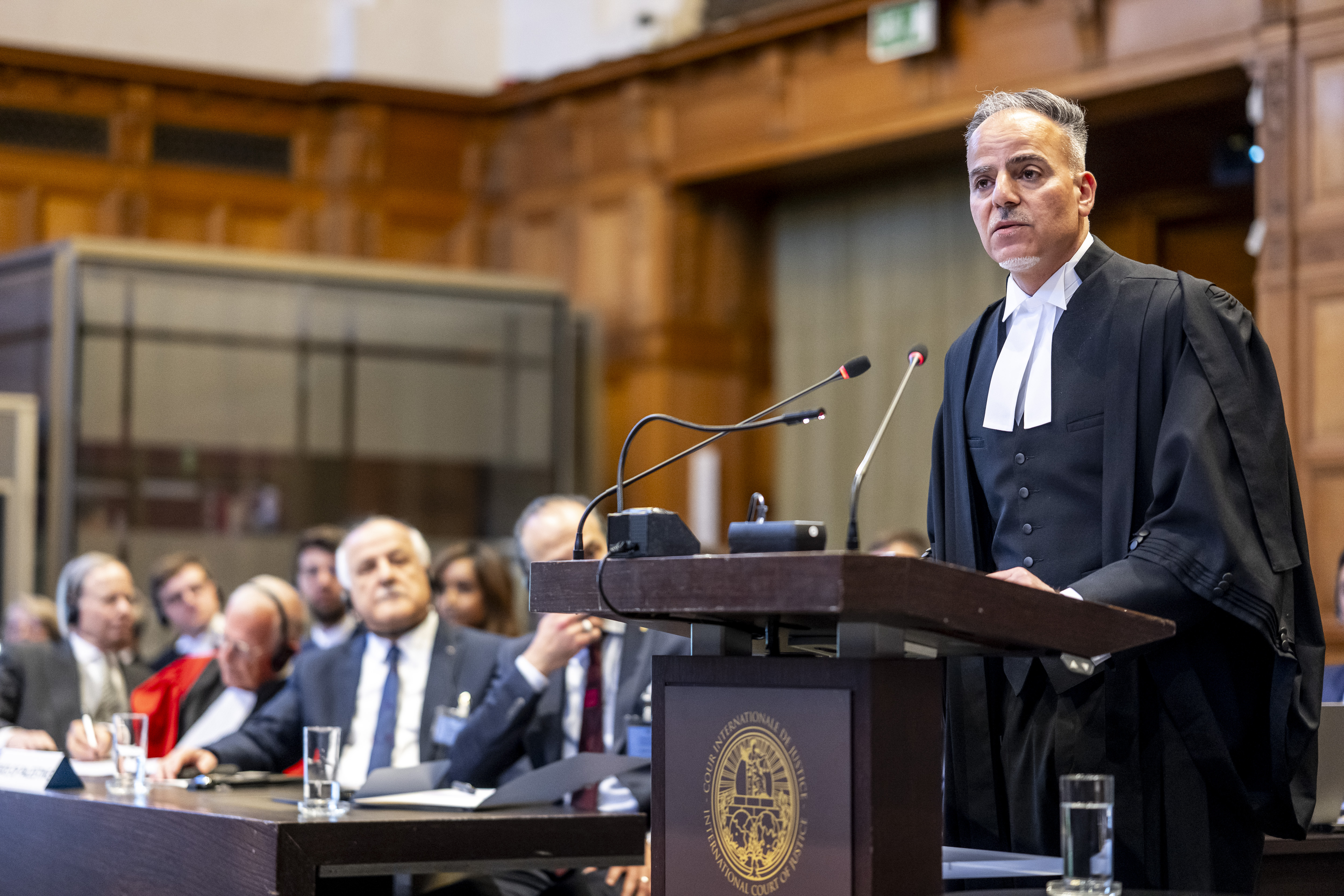 Ardi Imseis speaking at the ICJ